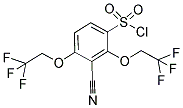 3-CYANO-2,4-BIS(2,2,2-TRIFLUOROETHOXY)BENZENESULFONYL CHLORIDE 结构式