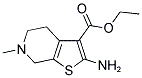 2-Amino-6-methyl-4,5,6,7-tetrahydro-thieno[2,3-c]pyridine-3-carboxylic acid ethyl ester 结构式