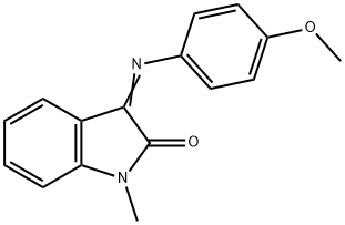 3-[(4-METHOXYPHENYL)IMINO]-1-METHYL-1,3-DIHYDRO-2H-INDOL-2-ONE 结构式