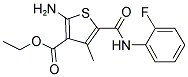 2-AMINO-5-(2-FLUORO-PHENYLCARBAMOYL)-4-METHYL-THIOPHENE-3-CARBOXYLIC ACID ETHYL ESTER 结构式