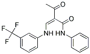 2-ACETYL-N-PHENYL-3-((3-(TRIFLUOROMETHYL)PHENYL)AMINO)PROP-2-ENAMIDE 结构式