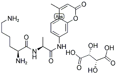 L-LYSYL-L-ALANINE 4-METHYLCOUMARYL-7-AMIDE TARTARATE 结构式