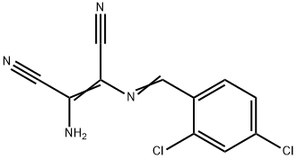 2-Amino-1-[1-aza-2-(2,4-dichlorophenyl)vinyl]ethene-1,2-dicarbonitrile 结构式