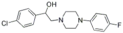 1-(4-CHLOROPHENYL)-2-[4-(4-FLUOROPHENYL)PIPERAZINO]-1-ETHANOL 结构式