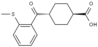 trans-4-(2-Thiomethylbenzoyl)cyclohexane-1-carboxylic acid 结构式
