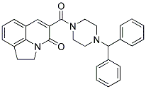 1,2-DIHYDRO-5-[[4-(DIPHENYLMETHYL)PIPERAZINO]CARBONYL]PYRROLO[3,2,1-IJ]QUINOLIN-4-ONE 结构式