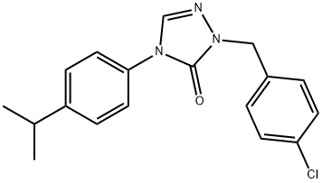 2-(4-CHLOROBENZYL)-4-(4-ISOPROPYLPHENYL)-2,4-DIHYDRO-3H-1,2,4-TRIAZOL-3-ONE 结构式