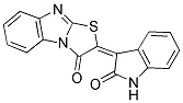 (2E)-2-(2-Oxo-1,2-dihydro-3H-indol-3-ylidene)[1,3]thiazolo[3,2-a]benzimidazol-3(2H)-one 结构式