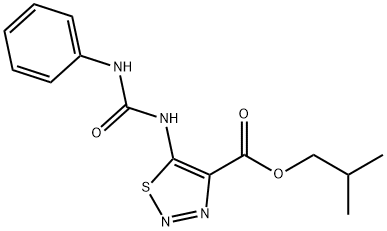 ISOBUTYL 5-[(ANILINOCARBONYL)AMINO]-1,2,3-THIADIAZOLE-4-CARBOXYLATE 结构式