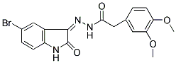 5-BROMO-3-(2-(3,4-DIMETHOXYPHENYL)ACETYLHYDRAZIDYL)-2-OXOINDOLINE 结构式