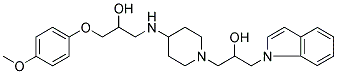 1-([1-[2-HYDROXY-3-(1H-INDOL-1-YL)PROPYL]TETRAHYDROPYRIDIN-4(2H)-YL]AMINO)-3-(4-METHOXYPHENOXY)PROPAN-2-OL 结构式