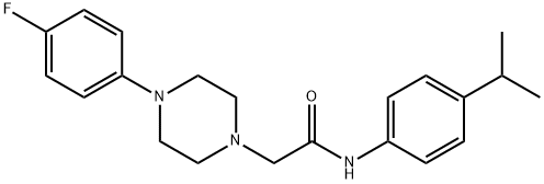 2-[4-(4-FLUOROPHENYL)PIPERAZINO]-N-(4-ISOPROPYLPHENYL)ACETAMIDE 结构式