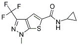 N-CYCLOPROPYL-1-METHYL-3-(TRIFLUOROMETHYL)-1H-THIENO[2,3-C]PYRAZOLE-5-CARBOXAMIDE 结构式