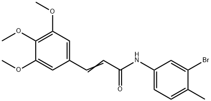 N-(3-BROMO-4-METHYLPHENYL)-3-(3,4,5-TRIMETHOXYPHENYL)ACRYLAMIDE 结构式