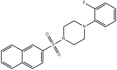 1-(2-氟苯基)-4-(萘-2-基磺酰基)哌嗪 结构式