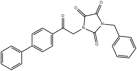 1-BENZYL-3-(2-[1,1'-BIPHENYL]-4-YL-2-OXOETHYL)-1H-IMIDAZOLE-2,4,5(3H)-TRIONE 结构式