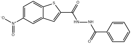 N'-苯甲酰基-5-硝基苯并[B]噻吩-2-碳酰肼 结构式