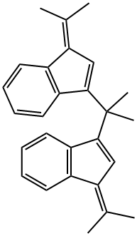 1-(1-METHYLETHYLIDENE)-3-(1-METHYL-1-[1-(1-METHYLETHYLIDENE)-1H-INDEN-3-YL]ETHYL)-1H-INDENE 结构式