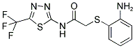 2-[(2-AMINOPHENYL)SULFANYL]-N-[5-(TRIFLUOROMETHYL)-1,3,4-THIADIAZOL-2-YL]ACETAMIDE 结构式