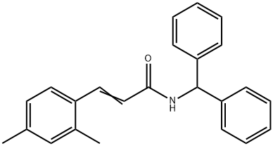 N-BENZHYDRYL-3-(2,4-DIMETHYLPHENYL)ACRYLAMIDE 结构式