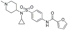 N-[4-((CYCLOPROPYL(1-METHYLPIPERIDIN-4-YL)AMINO)SULPHONYL)PHENYL]FURAN-2-CARBOXAMIDE 结构式