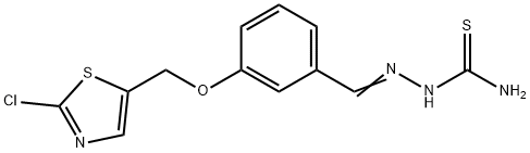 2-((E)-(3-[(2-CHLORO-1,3-THIAZOL-5-YL)METHOXY]PHENYL)METHYLIDENE)-1-HYDRAZINECARBOTHIOAMIDE 结构式