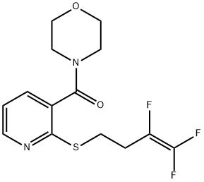 MORPHOLINO(2-[(3,4,4-TRIFLUORO-3-BUTENYL)SULFANYL]-3-PYRIDINYL)METHANONE 结构式