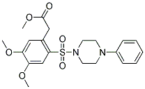 METHYL 2-(4,5-DIMETHOXY-2-((4-PHENYLPIPERAZINYL)SULFONYL)PHENYL)ACETATE 结构式