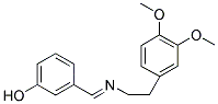 3-(([2-(3,4-DIMETHOXYPHENYL)ETHYL]IMINO)METHYL)PHENOL 结构式