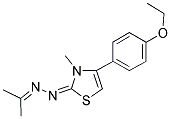 ACETONE [(2E)-4-(4-ETHOXYPHENYL)-3-METHYL-1,3-THIAZOL-2(3H)-YLIDENE]HYDRAZONE 结构式