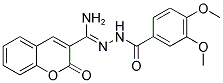 N'-(3,4-DIMETHOXYBENZOYL)-2-OXO-2H-CHROMENE-3-CARBOHYDRAZONAMIDE 结构式