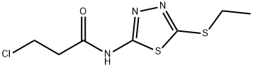 3-氯-N-[5-(乙基硫代)-1,3,4-噻二唑-2-基]丙酰胺 结构式