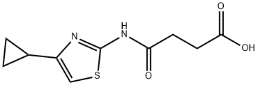 N-(4-CYCLOPROPYL-THIAZOL-2-YL)-SUCCINAMIC ACID 结构式