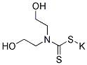 BIS(2-HYDROXYETHYL)DITHIOCARBAMIC ACID POTASSIUM SALT 结构式