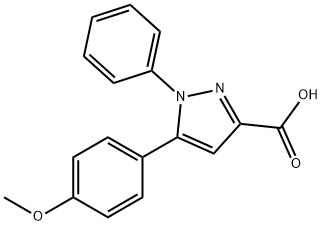 5-(4-甲氧苯基)-1-苯基-1H-吡唑-3-羧酸 结构式