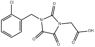 2-[3-(2-CHLOROBENZYL)-2,4,5-TRIOXO-1-IMIDAZOLIDINYL]ACETIC ACID 结构式