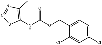 2,4-DICHLOROBENZYL N-(4-METHYL-1,2,3-THIADIAZOL-5-YL)CARBAMATE 结构式