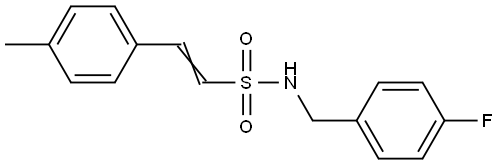(E)-N-(4-Fluorobenzyl)-2-(4-methylphenyl)-1-ethenesulfonamide 结构式