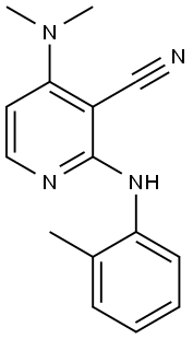 4-(DIMETHYLAMINO)-2-(2-TOLUIDINO)NICOTINONITRILE 结构式