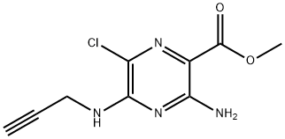 METHYL 3-AMINO-6-CHLORO-5-(PROP-2-YNYLAMINO)PYRAZINE-2-CARBOXYLATE 结构式