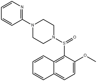 1-[(2-METHOXY-1-NAPHTHYL)SULFINYL]-4-(2-PYRIDINYL)PIPERAZINE 结构式