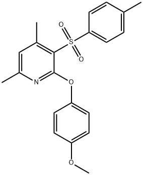 2-(4-METHOXYPHENOXY)-4,6-DIMETHYL-3-PYRIDINYL 4-METHYLPHENYL SULFONE 结构式