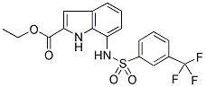 7-[[[3-(TRIFLUOROMETHYL)PHENYL]SULPHONYL]AMINO]INDOLE-2-CARBOXYLIC ACID, ETHYL ESTER 结构式