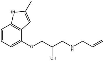 1-(Allylamino)-3-[(2-methyl-1H-indol-4-yl)oxy]-2-propanol 结构式