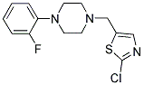 1-[(2-CHLORO-1,3-THIAZOL-5-YL)METHYL]-4-(2-FLUOROPHENYL)PIPERAZINE 结构式