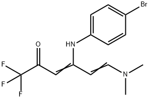 4-(4-BROMOANILINO)-6-(DIMETHYLAMINO)-1,1,1-TRIFLUORO-3,5-HEXADIEN-2-ONE 结构式