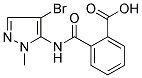 2-([(4-Bromo-1-methyl-1H-pyrazol-5-yl)amino]carbonyl)benzoic acid 结构式