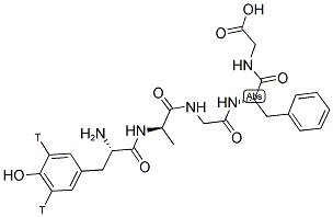 [D-ALA2, N-METHYL-PHE4, GLYOL5] [TYROSYL-3,5-3H]ENKEPHALIN 结构式