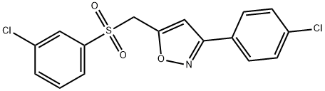 3-(4-CHLOROPHENYL)-5-([(3-CHLOROPHENYL)SULFONYL]METHYL)ISOXAZOLE 结构式