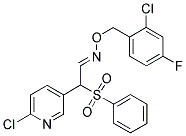 2-(6-CHLORO-3-PYRIDINYL)-2-(PHENYLSULFONYL)ACETALDEHYDE O-(2-CHLORO-4-FLUOROBENZYL)OXIME 结构式